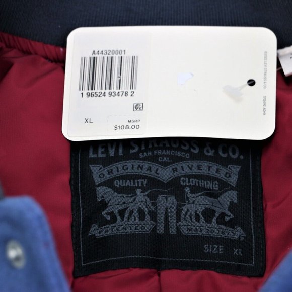 New Levi's Varsity Bomber Jacket Men's Size XL - Picture 5 of 16